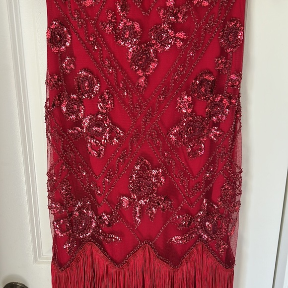 NWT Babeyond red flapper gown - Picture 10 of 11
